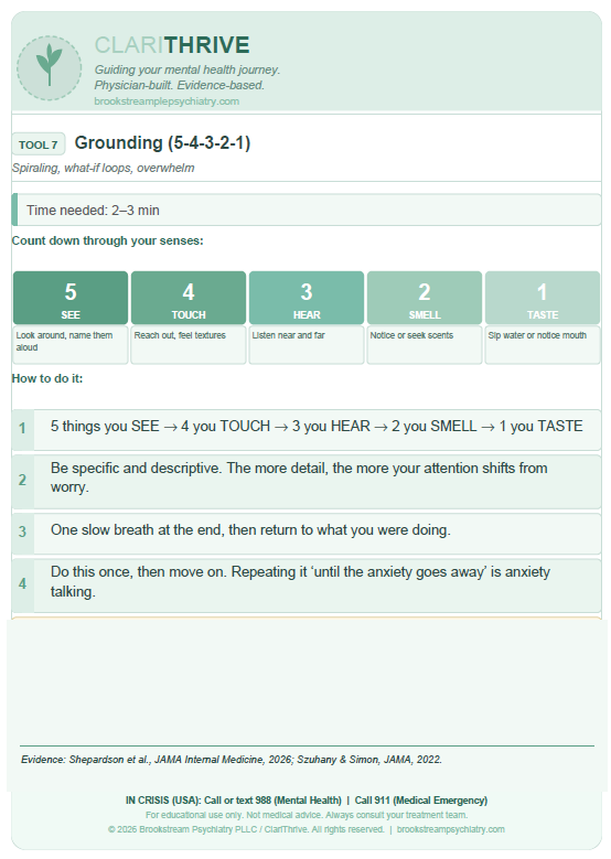 Anxiety Coping Skills Tools – Physician-Designed PDF