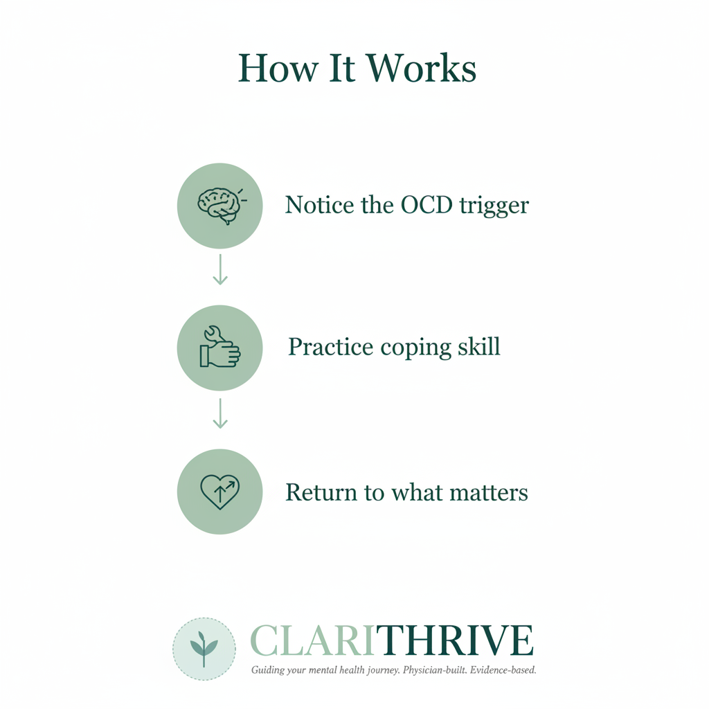 How It Works - 3 Step OCD Infographic