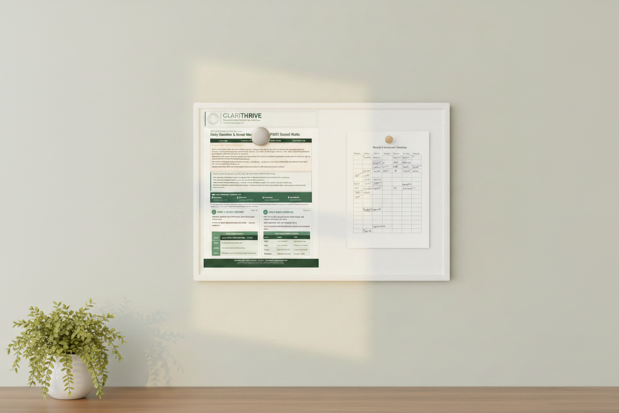 Magnetic Board - Fern Plant & Mood Tracker