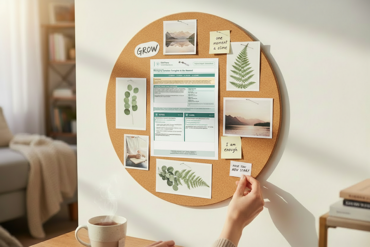 OCD Coping Card – Vision Board with Actual Card