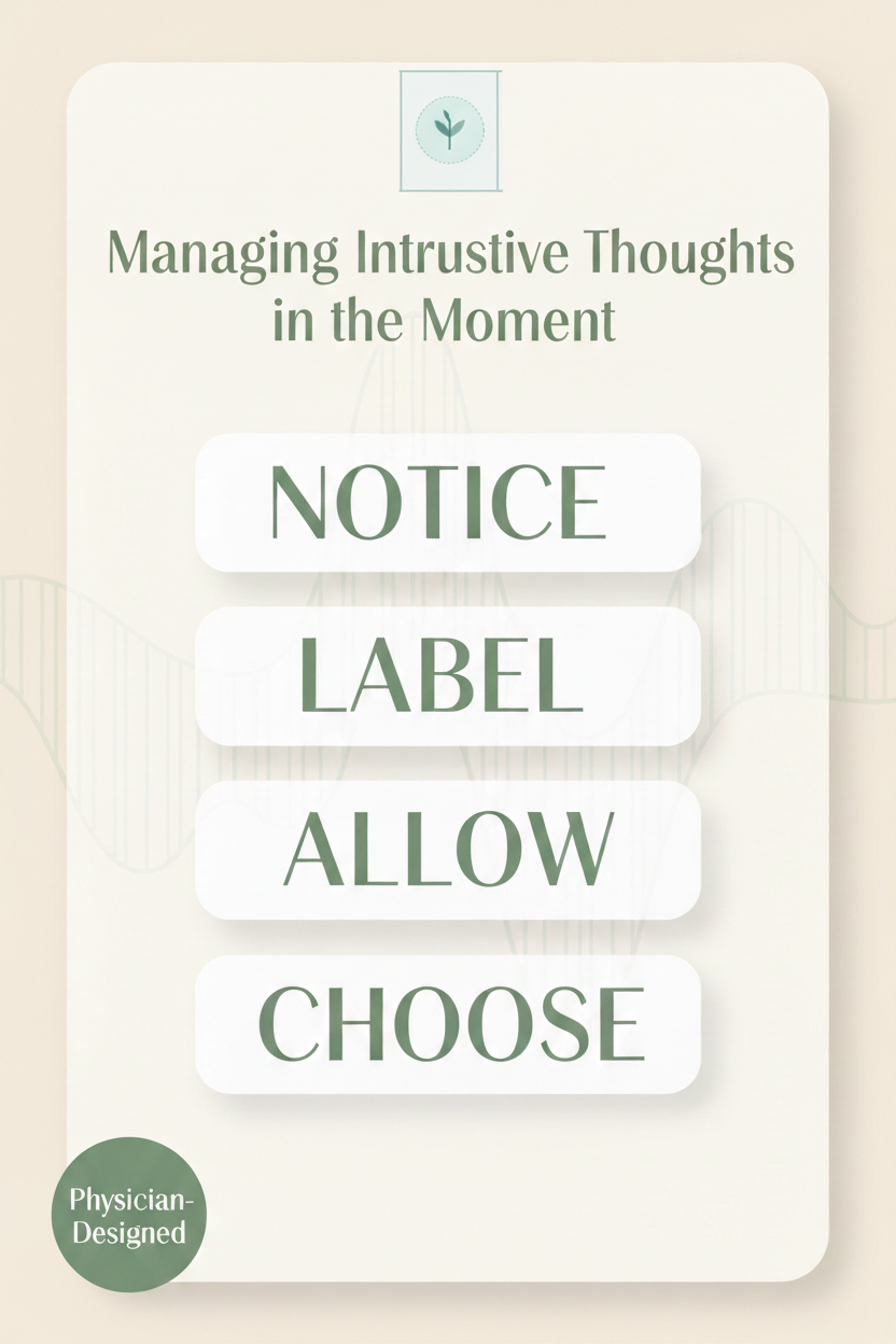 OCD Coping Skill Card with Clarithrive Logo